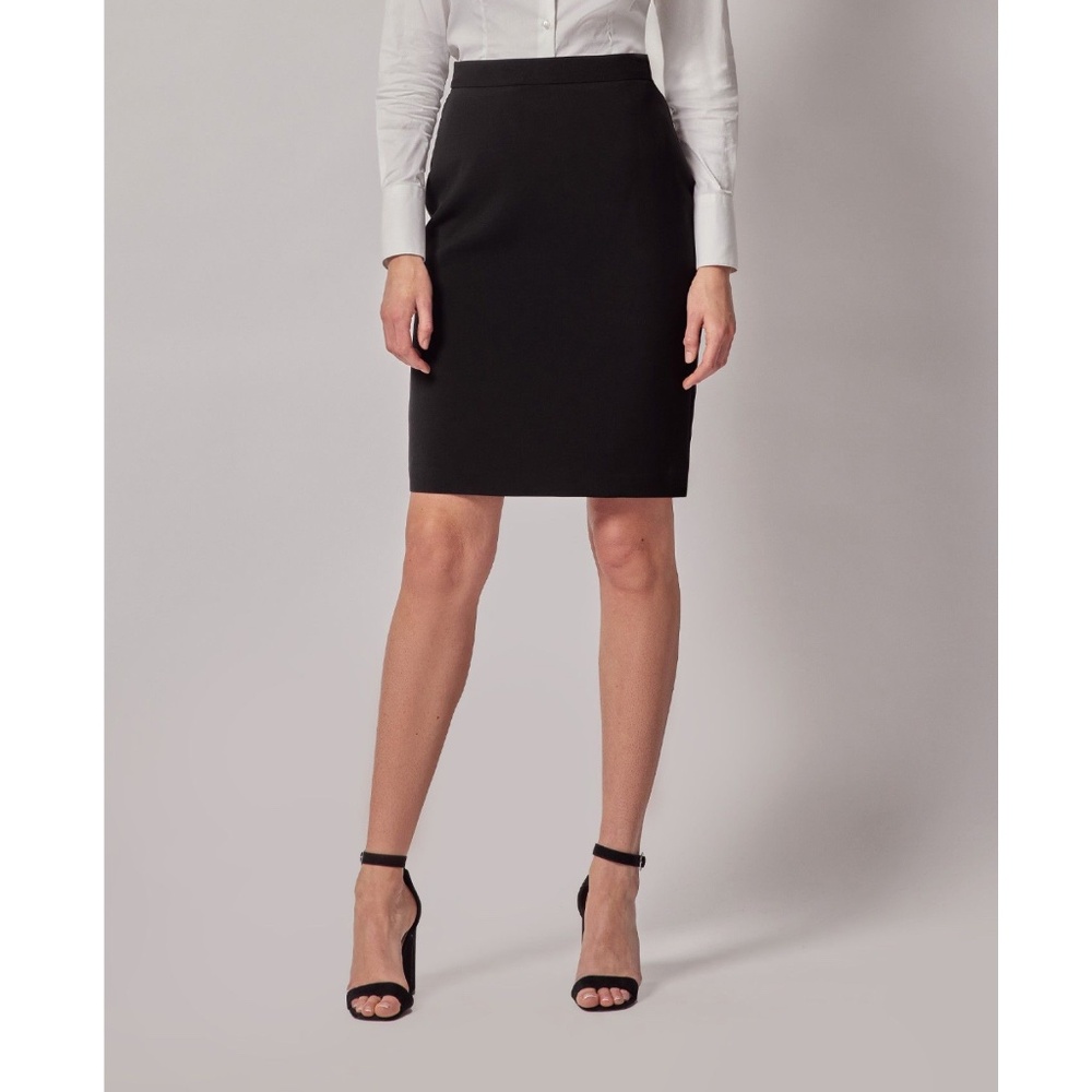 Vince Camuto Black Pencil Skirt Office Siren Y2K Business Teacher Preppy - Picture 2 of 8